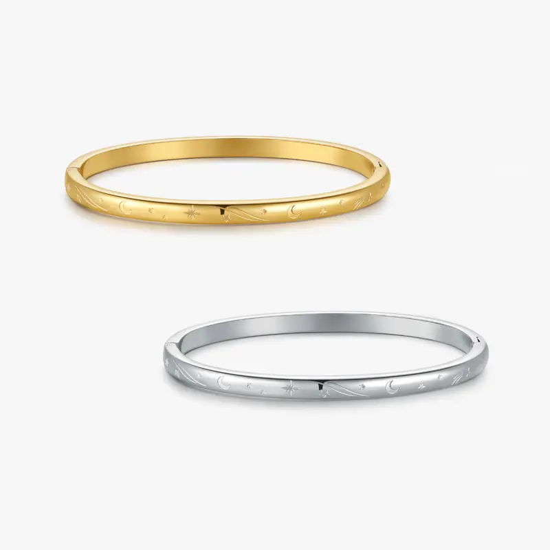 Night Sky Stacker Cuff Bangle Bracelet