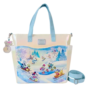 Mickey & Friends Winter Wonderland Scene Convertible Backpack & Tote Bag