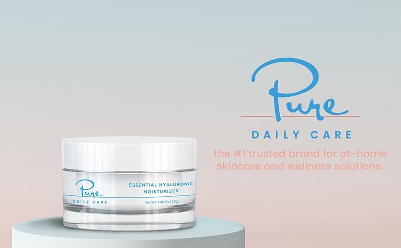 Essential Hyaluronic Moisturizer by Pure Daily Care Ultra-Hydrating Lightweight Cream with Jojoba & Apricot Oil for All Skin Types 1.66 oz