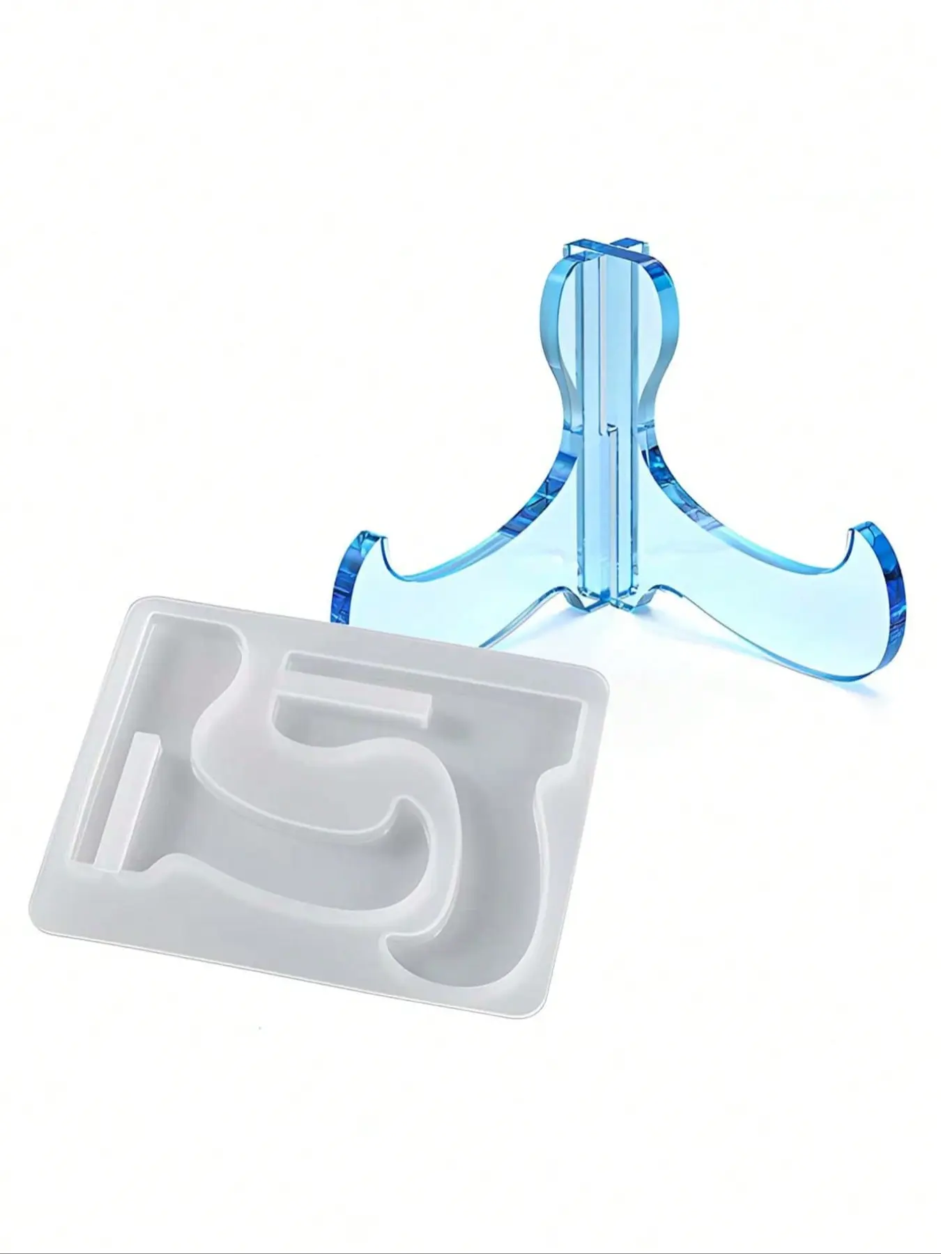 DIY Desktop Decoration Stand, Creative Art Crystal Epoxy Resin Mould, Mobile Photo Frame Stand, Handicraft Decoration Stand, Silicone Mold