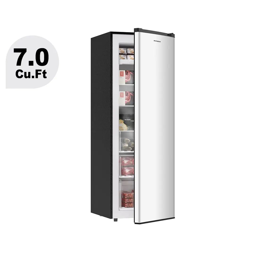 BANGSON 7.0 Cu.ft Upright Freezer Cooler - Single-Door Household Appliance, Reversible Door, 3-Level Temperature Control, Energy-Efficient Quiet Unit for Kitchen,summerwins