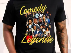 Comedy Legends T-Shirt, Black Comedians Collage, Funny Unisex Tee, Humor Graphic Shirt, Comedy Fan Apparel