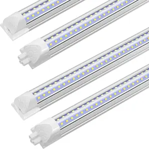 SHOPLED 4FT LED Shop Light, 36W 4680LM 5000K Daylight White, Linkable T8 LED Tube Lights 4FT, V-Shape, 4 Foot LED Shop Lights for Garage, 4 Pack clear cover
