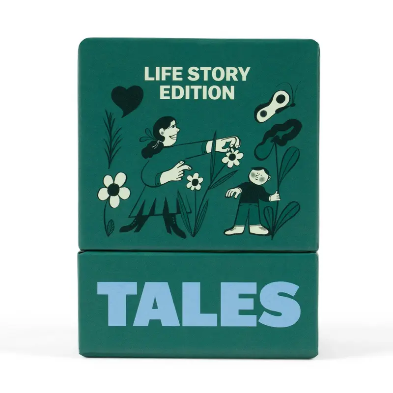 TALES Life Story Edition - 150 Expert-Crafted Question Cards for Preserving Memories & Stories - Premium Matte Finish Card Deck for Family & Friends Game Night conversations, Road Trips, Dinner Table, Getting to Know You