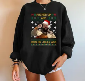 Pucker Up And Kiss My Jolly Ass Shirt, Murray Christmas Things Vintage Shirt, Stranger Christmas Sweatshirt, Funny Murray Hawkins Ugly Xmas