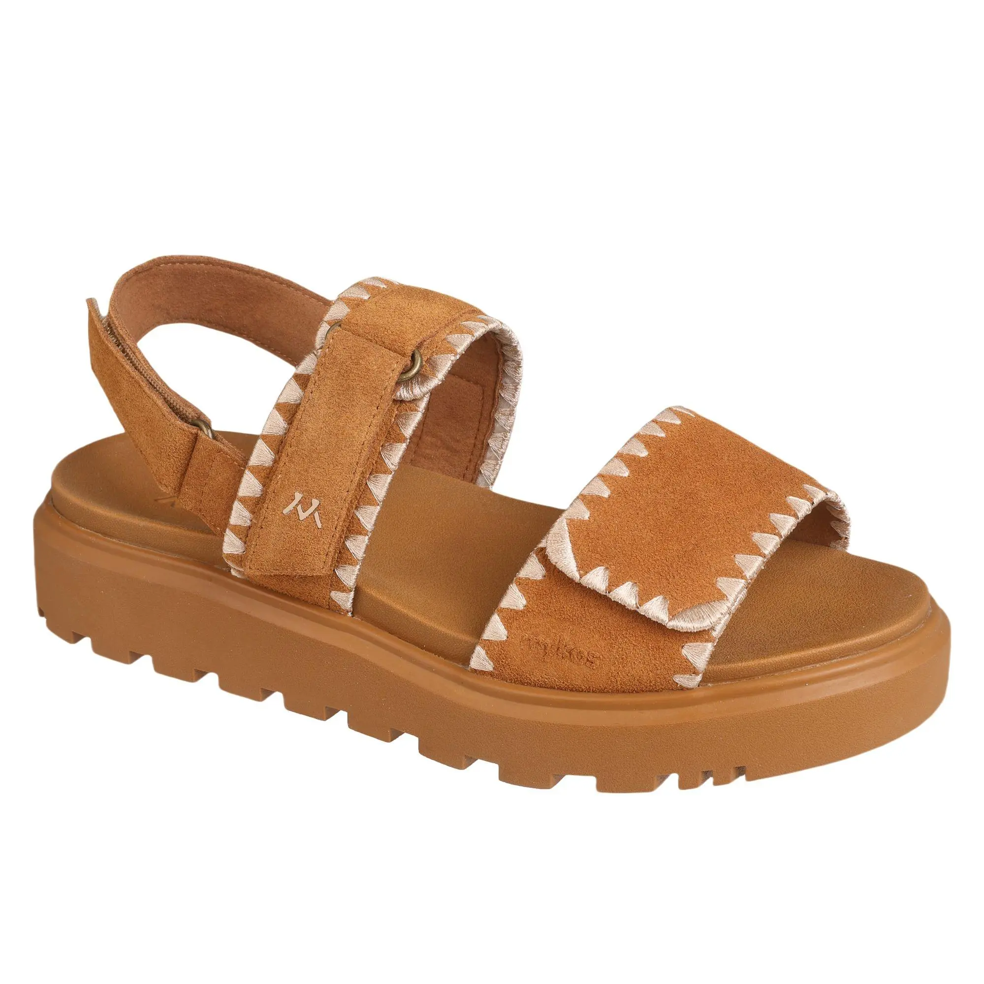 Mykos Adjustable Strap Premium Suede Sandals -Ciara