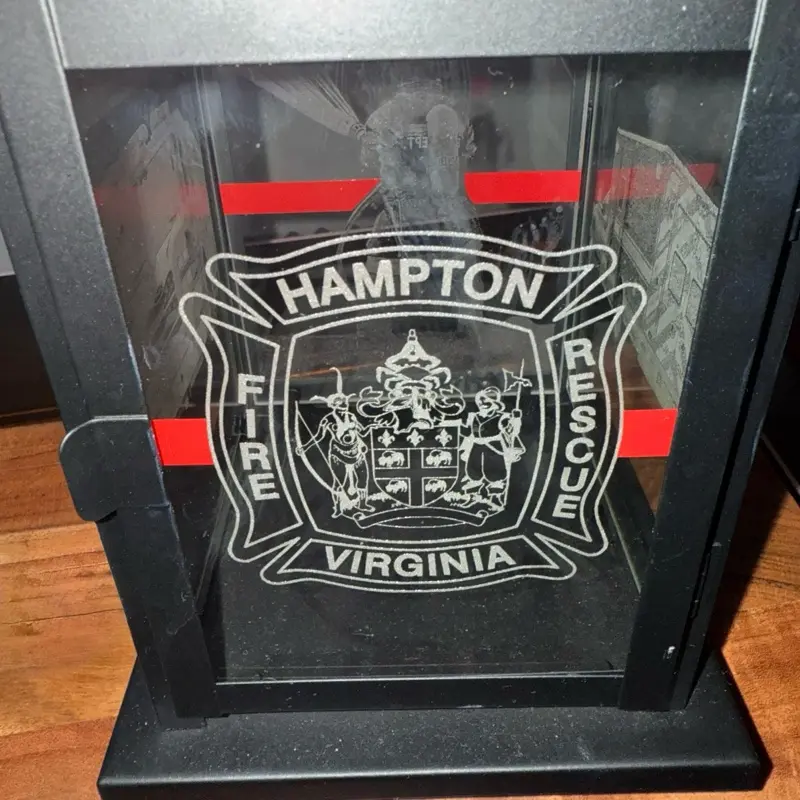 Personalized Firefighter Engraved Lantern – Honor Their Courage Firefighter Memorial or Tribute