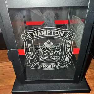 Personalized Firefighter Engraved Lantern – Honor Their Courage Firefighter Memorial or Tribute