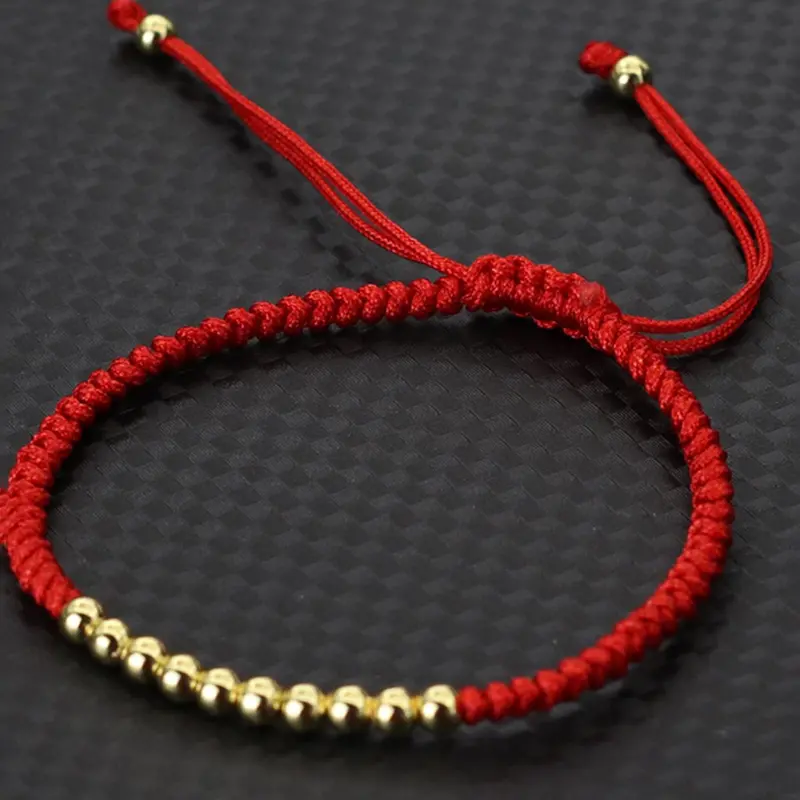 Handmade Red String Bracelet, Adjustable Macrame Bracelet for Women & Men, Fashion Accessories for Daily Wear, Trendy All-match & Exquisite Jewelry for Birthday Gift, Adjustable Fit Bangle, Pretty Bracelet, Trendy Bangles