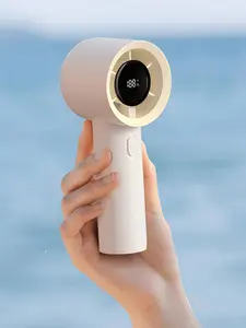 LMMAKE Portable Handheld Fan with 100 Gear Turbo Wind, Adjustable Speed, USB Rechargeable Battery, Digital Display, Metal Body, Ideal for Travel Camping Outdoor Gifts