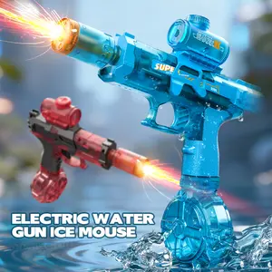 2026 Ultimate Battle Powerful Electric Water Gun, IP67 Waterproof, Automatic Squirt Pistol with Glowing Realistic Muzzle 320cc Strong Outdoor Toy forKids, Summer Fun Water Gun