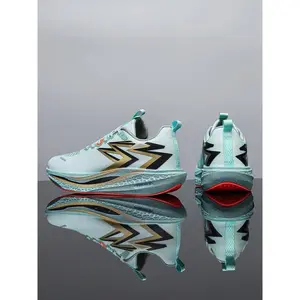 Family Running Shoes, Stylish Cool Colors, Lycra Mesh, Cushioned Carbon Plate, Shock Absorbing Midsole, Lightweight Rubber Sole