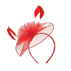 Red Derby Fascinator Headband