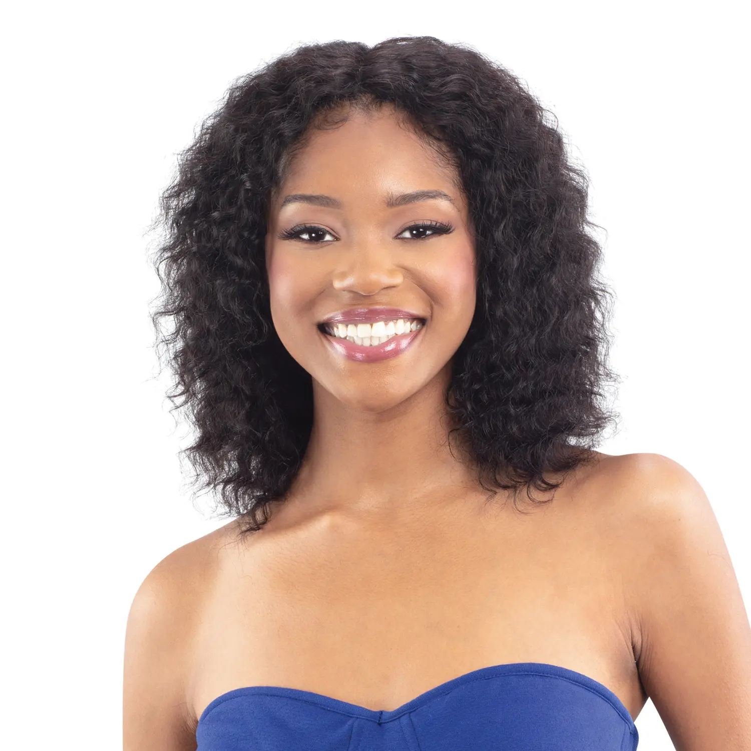 NAKED Petal Wet & Wavy 100% Brazilian Human Hair HD Lace Front Wig, Pre-Plucked with a Natural Hairline & 5" Part, Curly Hair Wigs, Natural Hairline Wig