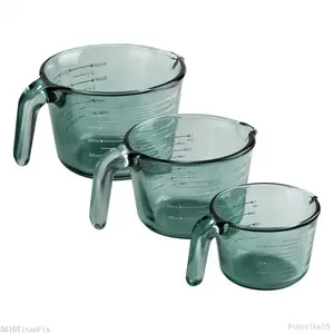 Glass Measuring Cups - Ideal for Cooking and Baking, GreenPulseTrail5AB10TitanFix