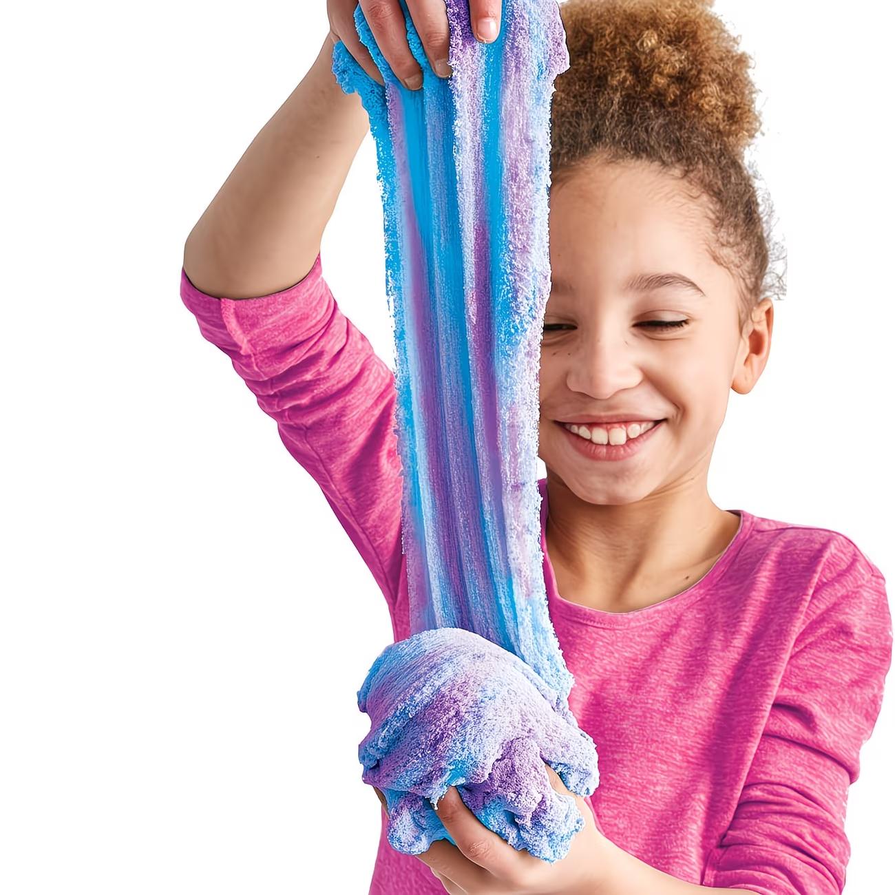 Magic Fluffy Cloud Slime Kit! Smooth, stretchy and mess-free sensory clay with container. A relaxing DIY toy for children, ideal as party supplies, Easter stuffers and wonderful Christmas & holiday presents.
