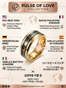 New Ecg Ring 2026, Luxury Style Couple Rings, Perfect Engagement Gift, Daily Wear Jewelry, Ideal for Couples, Unique Love Symbol, Fashion Engagement Rings