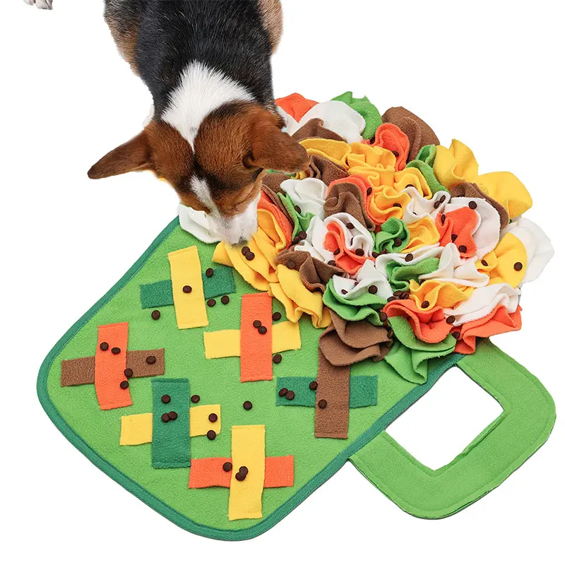 Pet Snuffle Mat for Dogs - Polar Fleece Interactive Feeding Game, Stress Relief, Encourages Natural Foraging Skills, Non-Slip, Portable, Durable, Food Storage, Indoor Outdoor Use