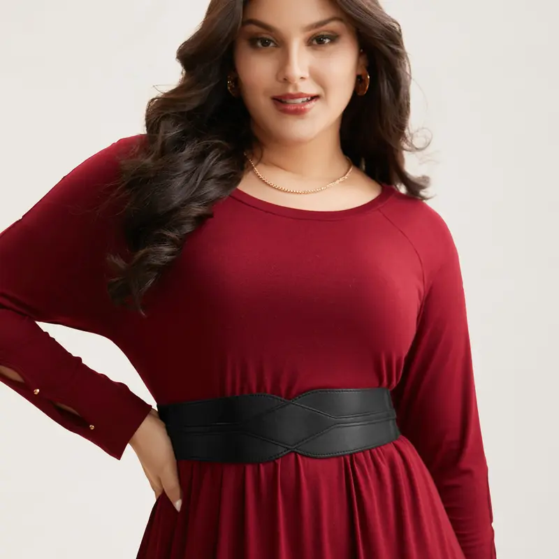 BloomChic Casual Wide Stretch Belt