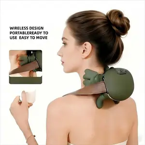 Portable Cervical Massager, 4D Deep Massage Neck Massager, Multi-Functional Electric Massage Pillow for Shoulder and Back Pain Relief