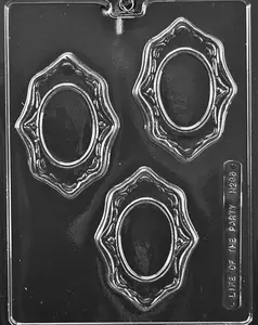 Oval Frame Chocolate Mold  Vintage Cake Plaque Candy Mold (Cameo Style)