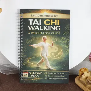 Tai Chi Practice Book, 10 Minutes Daily Exercises, Perfect Gift for Parents, Father's Day and Mother's Day Present