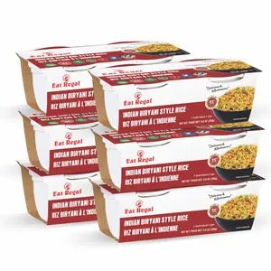 Eat Regal Gourmet Indian Biryani Style Rice Ready-to-Heat Cups Pack of 6 - 8.8 oz, Convenient Instant Meal for All Ages - Food Traditional