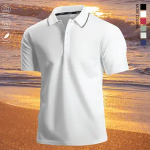 Men’s polo shirt—soft and breathable; stylish golf shirt; suitable for beach walks, everyday wear, and men’s short-sleeve sports; summer menswear; men’s tops.