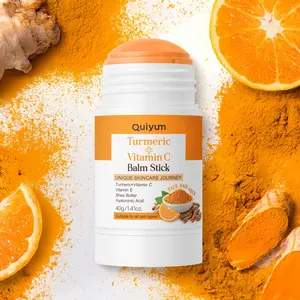 Turmeric Vitamin C Body Moisturizer Stick 40g , Brightening, Hydrating & Moisturizing Skin Balm , Natural Turmeric + Vitamin C for Glowing Skin , Lightweight Gentle Non-Greasy Quick Absorbing, Portable Stick for On-The-Go Body and Neck Care, Moisture