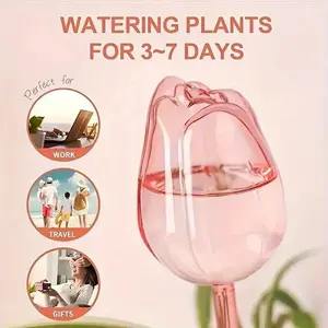 Pink Tulip Plant Watering Balls Suitable For Indoor And Outdoor Plants Automatic Plant Drippers Automatic Watering