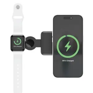 Just Wireless 2-in-1 Portable Wireless Charger - Black