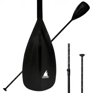 Paddle - 3-Piece Adjustable Aluminium SUP Paddle with Glass Fiber Blade for Surfing, Floating, Water Sports
