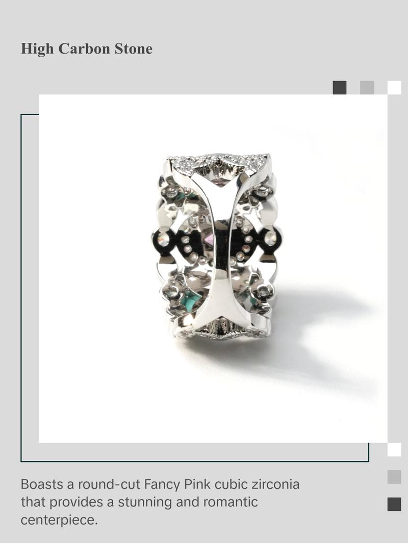 【Lab-Created】AMORETTO| Hearts & Arrows 10/10Aria Lace Ring - Fancy Pink High Carbon Diamond Band with Floral Filigree & Lab-Created Moissanite Stud Earring S925 Sterling Silver Moissanite Jewelry Perfect Birthday Mother’s Day Gift for Men Women 【Lab-Created】AMORETTO| Hearts & Arrows 10/10Aria Lace Ring - Fancy Pink High Carbon Diamond Band with Floral Filigree & Lab-Created Moissanite Stud Earring S925 Sterling Silver Moissanite Jewelry Perfect Birthday Mother’s Day Gift for Men Women