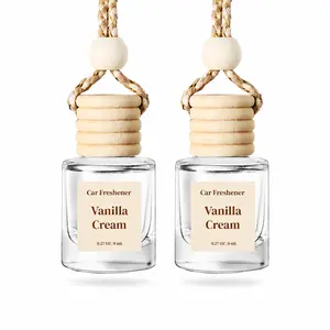 Car Air Freshener Diffuser 2 Pack, Hanging Amber Vanilla Scent, Long-Lasting Fragrance for Cars, Ideal for Women, Enhances Vehicle Aroma, Vanilla Scented, Car Accessory