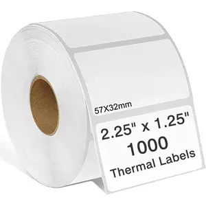 2.25''X1.25" Direct Thermal Barcode Labels for Zebra Printer 1000 Label Per Roll 57x32mm