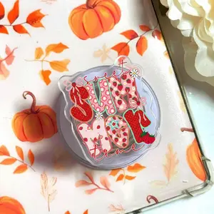 Aesthetic Sweet Summer Time Magnetic Phone Grip Coquette Strawberry Ribbon Bow Magsafe Kickstand, Trendy Fruit Aesthetic Gift For Her