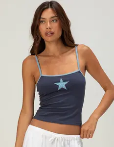 RSQ Womens Star Patch Tank Top