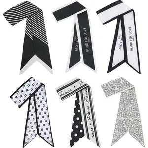 Purse Scarf for Women, Multifunctional Skinny Scarf for Bags Hair Neck Fashion Accessories