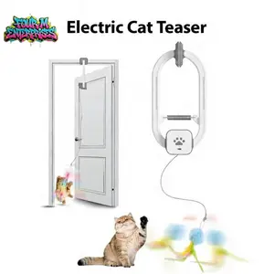 [FME] Electric Cat Teaser (No Remote), Rechargeable Door Clip Design, Interactive Pet Toy. Dual Modes – 360° Rotation & Irregular Jumping, Stimulates Physical and Mental Vitality. Cat Toy, Cat Supplies, Pet Supplies, Interactive Cat Toy, Perfect Gift