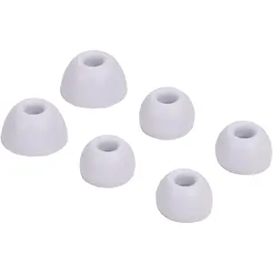 Replacement Silicone Tips Earbuds Buds Eartips Set for Beats Studio Buds Wireless Earphone Headphones,3 Pairs (White)