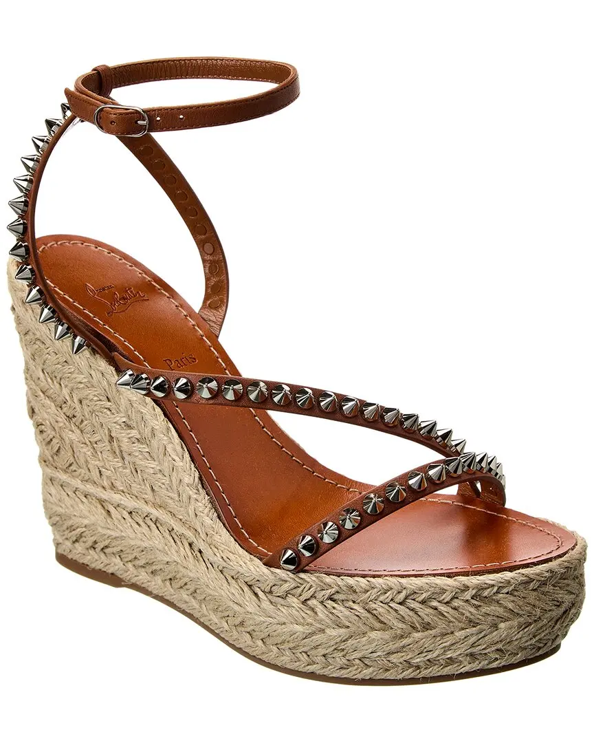 Christian Louboutin Mafaldina Zeppa 120 Leather Wedge Sandal