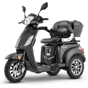 VEVOR Heavy Duty 3-Wheel Mobility Scooters for Seniors Adults, 500lbs Capacity, 21.5 Miles 3-Speed Long Range, 1000W All Terrain Electric Recreational Scooter Wheelchair, 20 Max Climbing Capacity