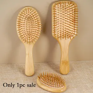 Bamboo Exfoliating Brush for All Hair Types, Scalp Massage & Hair Care, Ideal Daily Beauty Tool, Natural Bamboo Bristles