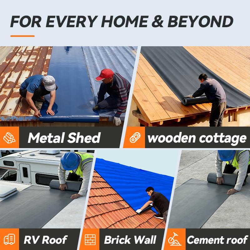 Professional 19.6IN*16.4FT All-Purpose Waterproof Tape for Roof Repairs Siding Boat Hulls Concrete Foundations & More Heavy-Duty Flexible Sealant Provides Superior Leak Protection on Various Surfaces All-Season Durability for Home Commercial Use