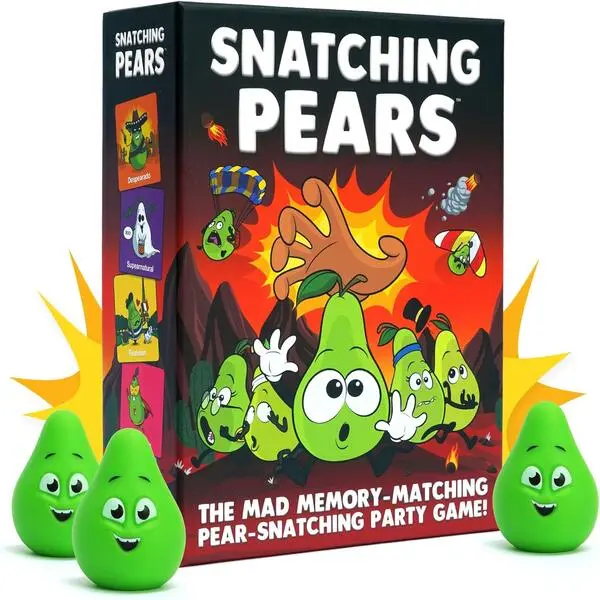 Snatching Pears! Memory Matching Party Game, Fun Family Board Game for Kids, Teens and Adults, Hilarious Pear-Snatching Game for 2–6 Players, Ages 7+