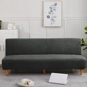 Solid Color Jacquard Sofa Cover, 1 Count Elastic Washable Sofa Slipcover, Dustproof Sofa Protector for Home Living Room Bedroom Office, Jacquard Couch Covers