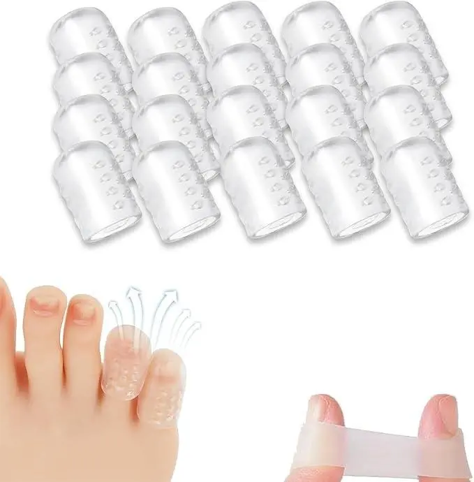 Toe Caps, 30pcs/pack Breathable Soft Toe Protector, FootCare Tool for Blisters, Corns, Hammer Toes, Toenails Loss,Friction Relief and More