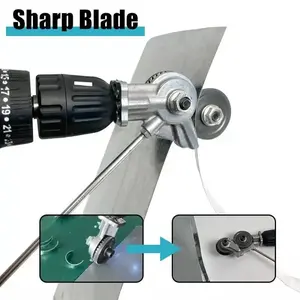 Electric Metal Cutter Drill Attachment Electric Drill Shearing Machine Electric Drill Plate Cutter Electric Drill Sheet Cutting Machine  Portable Shearing Machine Drill Bit Metal Drill Attachment for Cutting Thin Iron Thin White Sheet Steel Aluminum