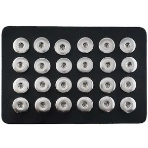 24 Snap Holder Display - Black,  Snap Jewelry, Fits 18MM Snap Charm Buttons