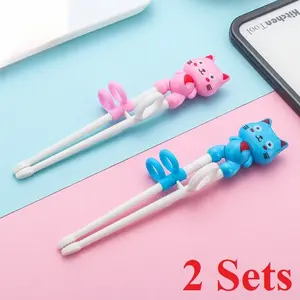 2 Sets Adult Children Training Chopsticks Kids Beginner Learning Helper